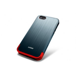Накладка SGP Linear Metal series для iPhone 5/5S + защитная пленка, цвет черный