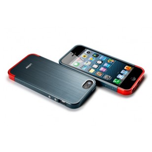 Накладка SGP Linear Metal series для iPhone 5/5S + защитная пленка, цвет черный