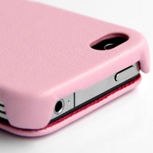 Чехол HOCO Baron Leather Case для iPhone 4/4s розовый