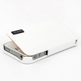 Чехол HOCO Baron Leather Case для iPhone 4/4s белый