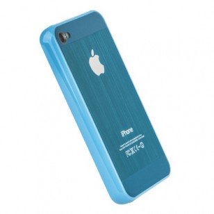 Накладка R PULOKA для iPhone 4s/ iPhone 4 металлическая синяя