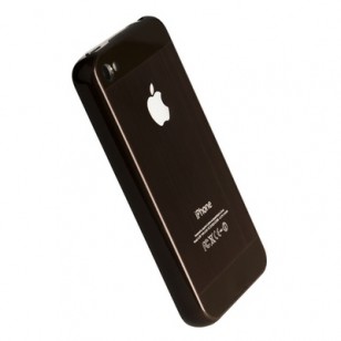 Накладка R PULOKA для iPhone 4s/ iPhone 4 металлическая коричневая