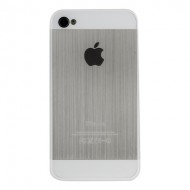 Накладка R PULOKA для iPhone 4s/ iPhone 4 металлическая белая